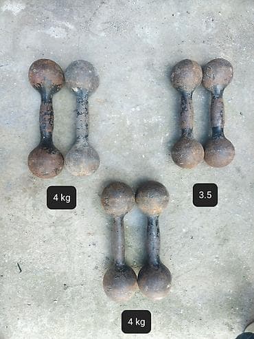 ganteli: Dəmir Qantellər, Çəki: 3 kq, İşlənmiş — 1