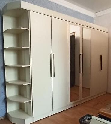 qapi sifarisi: Düz dolab, Mətbəx üçün, Hamam üçün, Qonaq otağı üçün, Paltar üçün, Kupe, Korpuslu, 5 qapı — 1