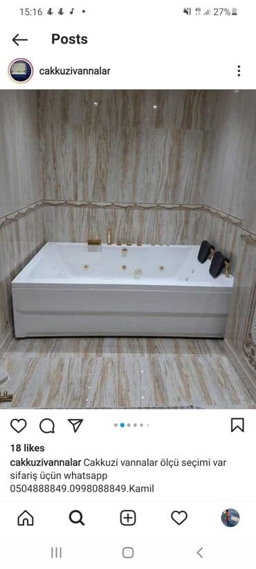 Duş başlıqları: Yeni Cakuzi vanna Motorlu, Plastik, Ödənişli çatdırılma — 1