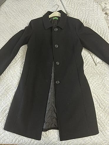 sade makyaj: Palto, Benetton, S, rəng - Qara — 1