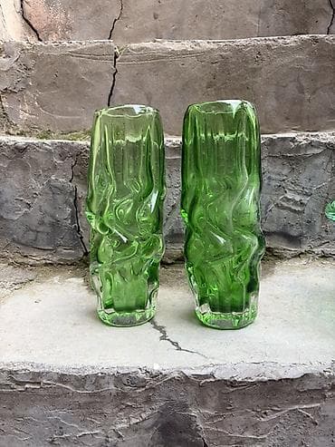 Stəkanlar, rəng - Yaşıl, Şüşə, 2 ədədli dəst