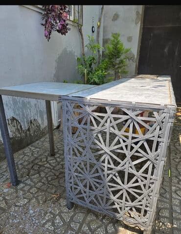 böyürtkən və moruq: Dəmir və rattandan hazırlanmış, üzərində manqal üçün hissəsi olan — 3