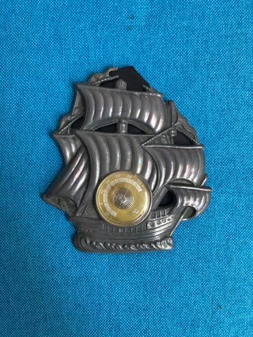 qruz nə deməkdir: Antik sovet dovrune aid yelken gemi fiqurlu termometr hem stol ustu — 7