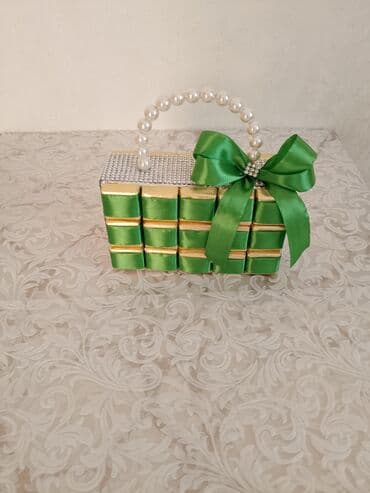 sakalat: Konfetdən çantalar hazırlanır. Sifariş qəbul olunur. Toy, nişan ücun — 1