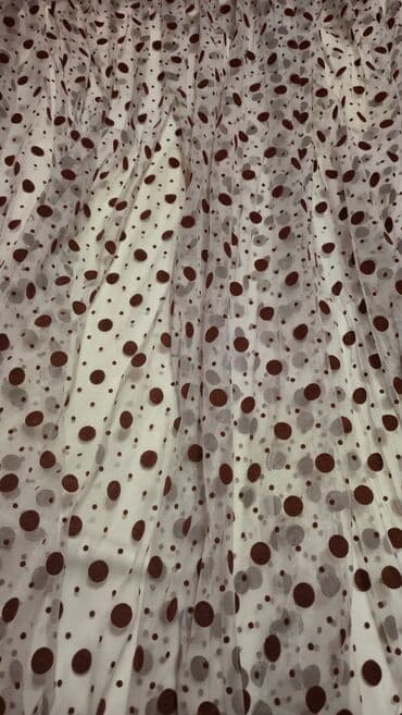 pərdələr: Məhsul: Tüll pərdə parçası - Material: incə, şəffaf tül - Rəng: ağ — 4