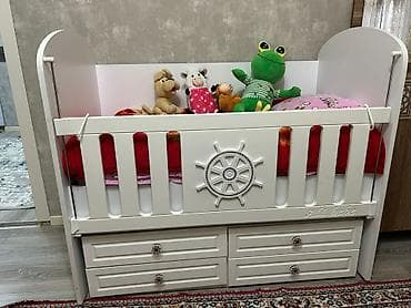 reşotka: Oğlan və qız üçün, İşlənmiş, Dördbucaq, Beşik, Dəstsiz, Matrassız, Yellənmə mexanizmsiz — 3