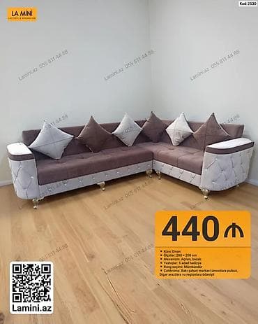 oturaca: Künc divan – Kod: 2530 - Ölçü: 280 × 200 sm - Mexanizm: açılan — 1