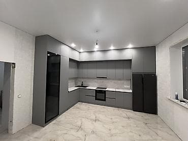 Mətbəx mebeli dəsti – müasir L formalı dizayn - Rəng: mat tünd-boz lalafo.az -da Mətbəx mebeli dəsti – müasir L formalı dizayn - Rəng: mat tünd-boz