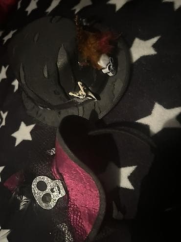 10 luq qizil: Qotazlı mini şlyapa aksesuarları – Halloween/tema tədbirləri üçün - 2 — 1