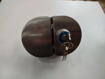 qapı şüşəsi: Şüşə qapılar üçün ikitərəfli kilid mexanizmi - Material: paslanmayan — 1