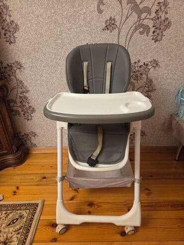 Məktəb çantaları: Uşaq yemək stulu - Rəng: boz/çəhrayı-ağ kombinasiyası - Yumşaq — 1