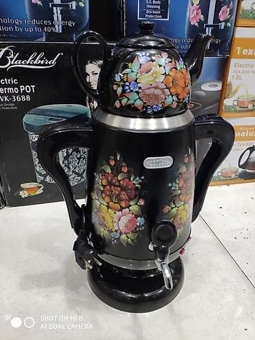 Elektrik samovar Vegastar 4litr su 800 ml cay tutumlu 1850 watt — 4