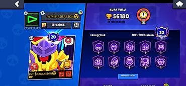Brawl Stars hesabı – yüksək səviyyəli, tam kolleksiya - Kupa yolu — 1