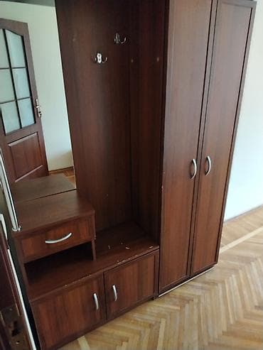 şkaf 2ci əl: İşlənmiş, 6 qapı, Güzgülü, Qəhvəyi, Taxta, Açılan, Düz dolab — 2
