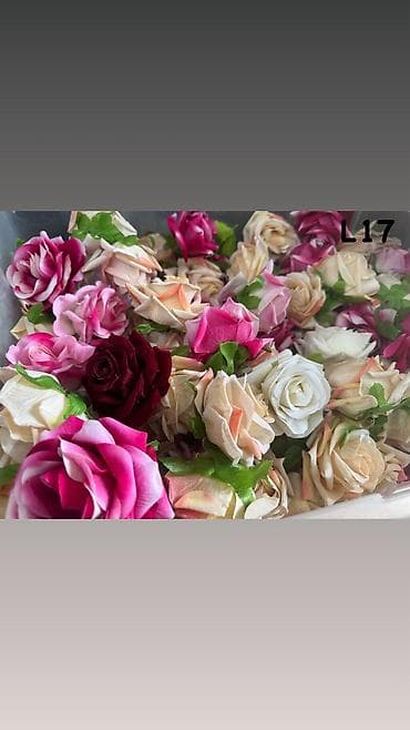 azalya gülü: 0.20 gepik Süni gül dəstləri – Qızılgül modelləri - Rənglər: ağ — 4