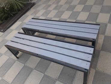 Bağ, çöl oturacaqları: Bu, dörd ayaqlı dəmir çərçivəyə malik, həm açıq havada, həm də qapalı — 2