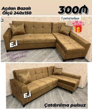 Künc divan, Yeni, Açılan, Bazalı, Parça, Pulsuz çatdırılma