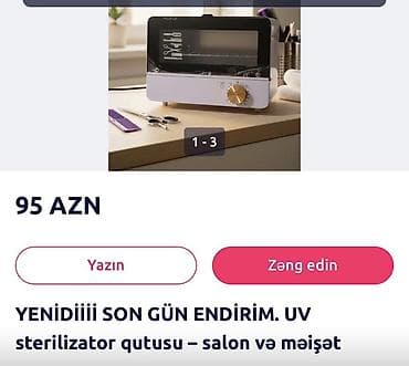 UV sterilizator qutusu – salon və məişət üçün Xüsusiyyətlər: - UV-C