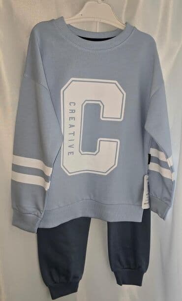 футболки спортивные детские: Uşaq üçün idman dəsti – 2 parçalı - Rənglər: açıq mavi svitşot, tünd — 1