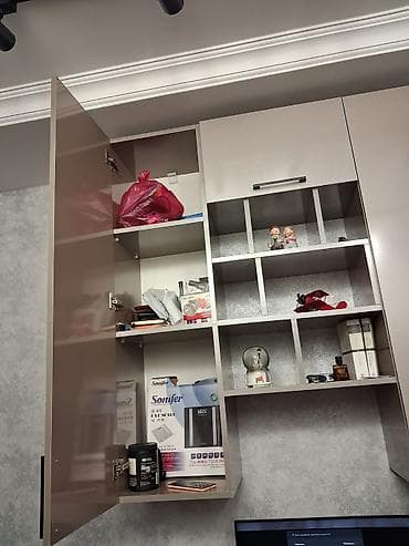 Divar asılqanı modul şkaf sistemi - Material: MDF/LDSP korpus, parlaq — 2