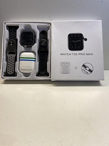 T55 Pro Max Smart Saat + Qulaqlıq Dəsti Məhsulun tərkibi: - T55 Pro