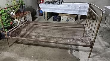 Çarpayılar: Metaldan tək nəfərlik çarpayı karkası - Material: tam metal — 2