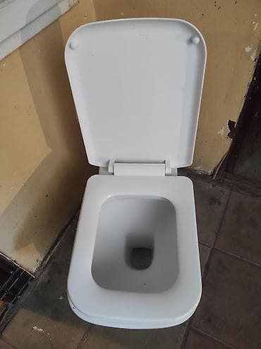 padon pentru dus: Ağ rəngli döşəməyə quraşdırılan unitaz komplekti - Material: sanitar — 3