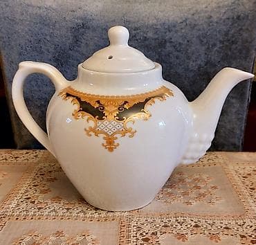 icki: Yeni, rəng - Ağ, Çaydan, Farfor, 1,5 bucket volume l — 2
