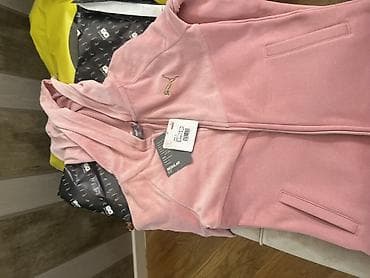 puma: Puma ushag uchun kapüşonlu jaket - Rəng: toz çəhrayı - Kəsim: Regular — 2