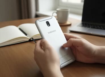 Samsung Galaxy J5, 16 GB, rəng - Gümüşü, Düyməli