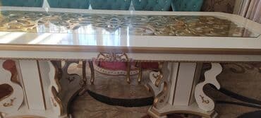 taxta palet satışı: Qonaq masası, Açılmayan, Şüşə, Dördbucaq masa — 2