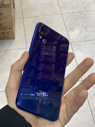 xiaomi redmi note 7 ekran: Redmi Note 7, 64 GB, rəng - Göy, Barmaq izi — 3