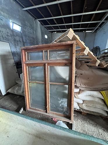 Taxta çərçivəli pəncərə bloku - Material: təbii ağacdan yığılmış — 1