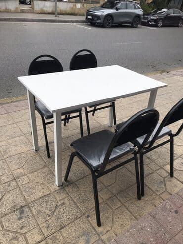 jaluzler metbex üçün: Mətbəx üçün, Yeni, Açılan, Dördbucaq masa, 4 stul — 2