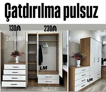 skaf: Üç qapılı dolab təmiz laminatla 📌 Qiymət : 230₼ Ölçü : 2x 1.20x 47 ✔️ — 1