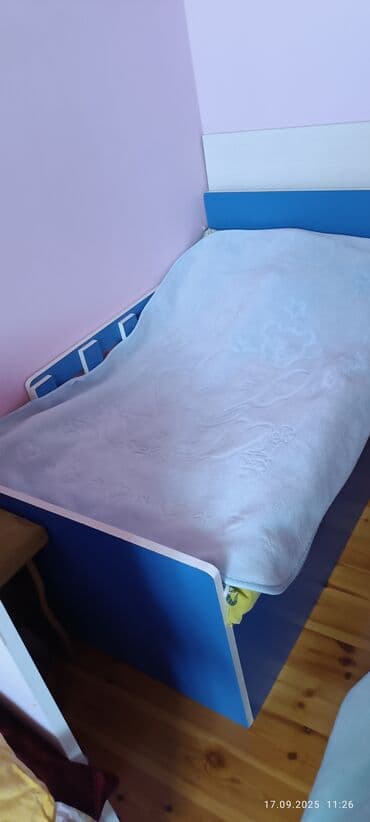 2 ci el yataq: İşlənmiş, Təknəfərlik çarpayı, Bazasız, Matras ilə, Siyirməli, Azərbaycan — 7