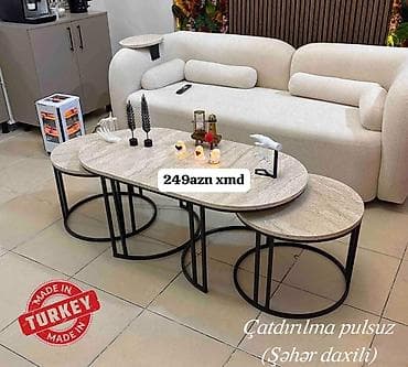 embawood stol stul kataloqu: Türkiyədə istehsal olunan 3-lü qəhvə/servis masa dəsti. - Şık və — 1