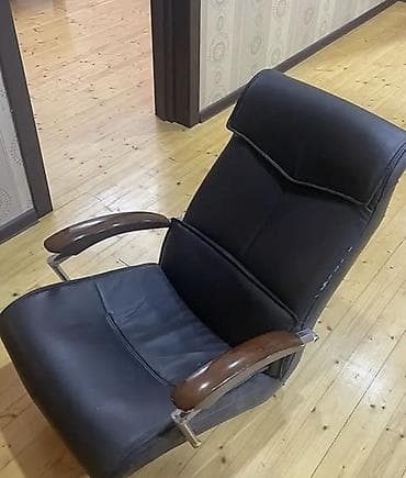 stol ofis: Təkərli, Qolları tənzimlənmir, Süni dəri — 2