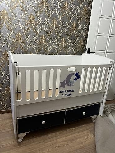 Oğlan və qız üçün, İşlənmiş, Dördbucaq, Beşik, Dəstsiz, Matras ilə, Yellənmə mexanizmsiz — 3