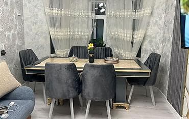Qonaq otağı üçün, İşlənmiş, Kvadrat masa, 6 stul — 1