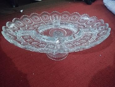 Kənaqlı şüşə qablar dəsti - Material: qalın, oyma naxışlı kənaqlı — 1