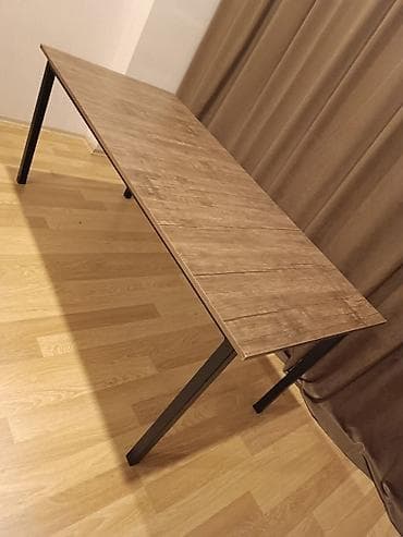 stullar islenmis: Masa – müasir minimalist dizayn - Üst lövhə: taxta fakturalı laminat — 7