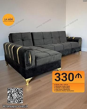 kunc divanlari: Künc divan, Açılan, Bazalı, Vеlur parça, Şəhərdaxili pulsuz çatdırılma — 1