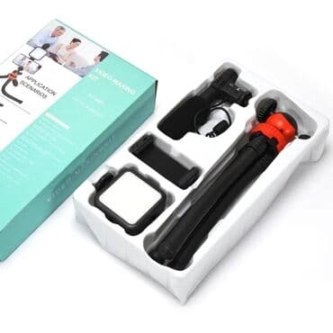 Elektronika: AY-49H Vlogging Kit with Microphone,Light, Mobile Holder Octopus — 3