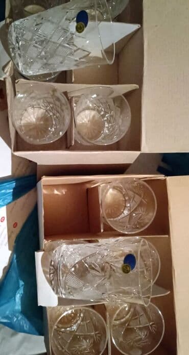 xrustal stekan: Stəkanlar, Xrustal, 6 ədədli dəst, 250 ml, SSRİ — 2