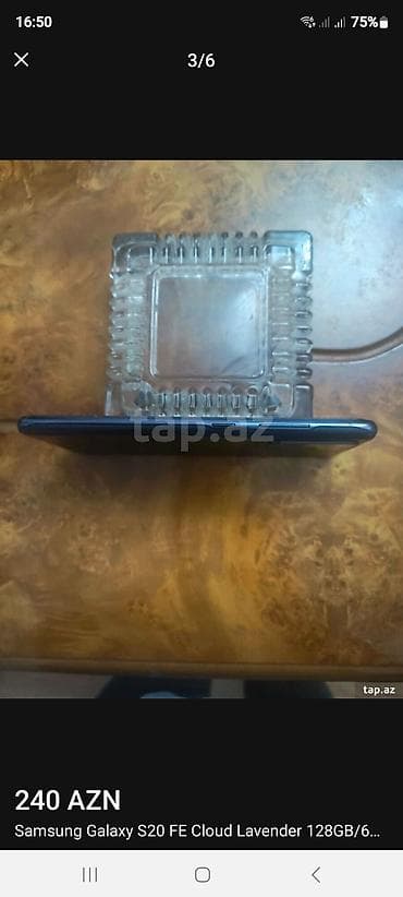 a 6: Samsung Galaxy S20, 128 GB, rəng - Bənövşəyi, Barmaq izi — 1