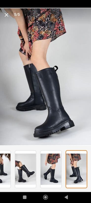 cəkməcə: Uzunboğaz, Ölçü: 38, rəng - Qara, Yeni — 3