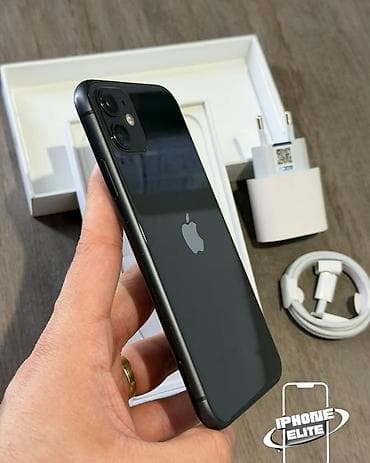 Мобильные телефоны и аксессуары: IPhone 11, 128 ГБ, Черный, Гарантия, Беспроводная зарядка, Face ID — 6
