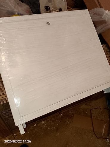 Dekorativ divar panelləri: Kombi üçün kollektor şkafı təzədi .Ağ metal qutu/örtük paneli - — 2