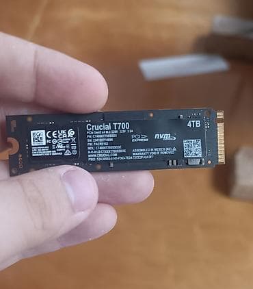 disk qiymeti: Gen 4 qiymətinə GEN 5 CRUCIAL T700 4TB SATIRAM 🔊SSD 4 TB 💚PROBEG — 1